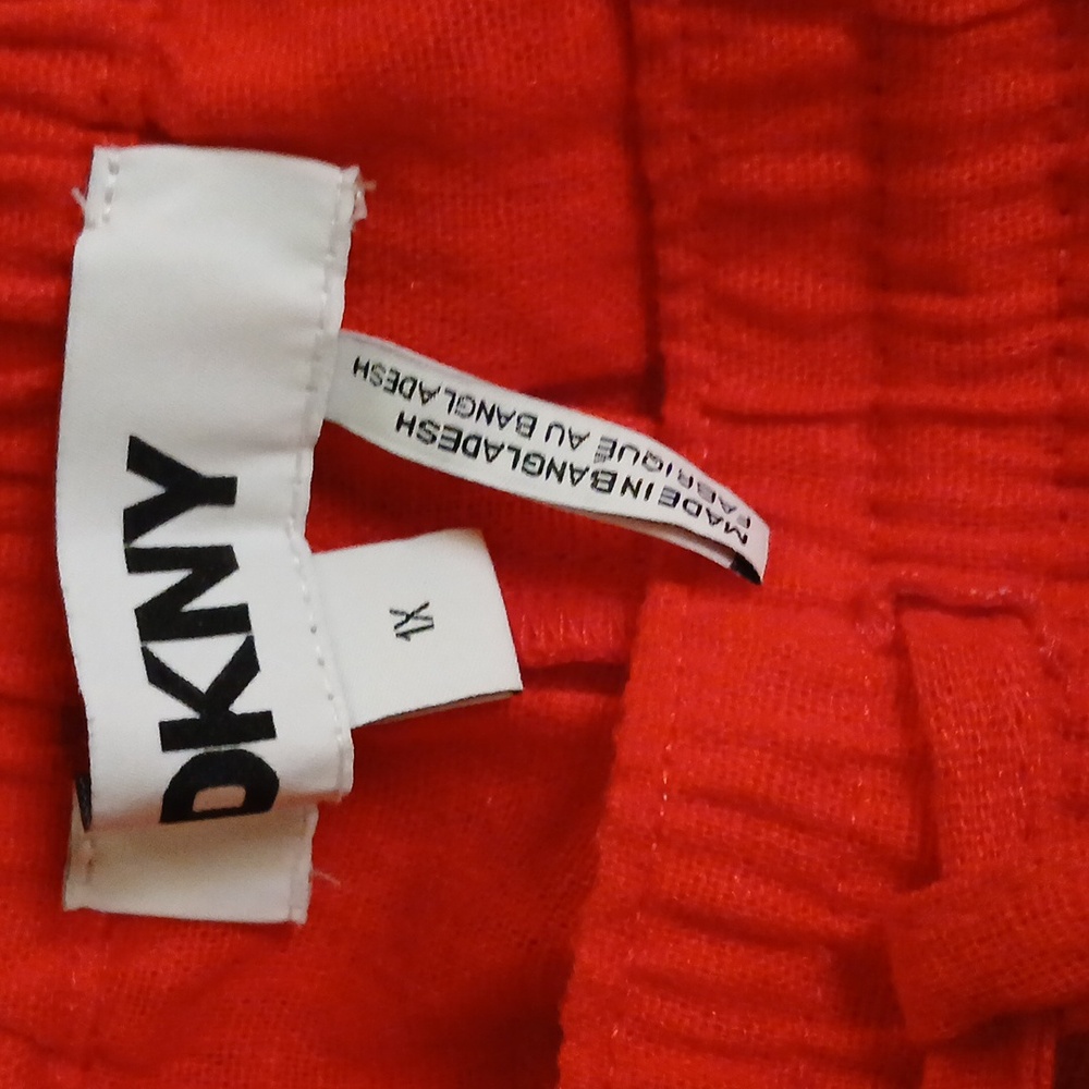 DKNY Women's Vibrant Red Orange Wide Leg - Picture 4 of 5